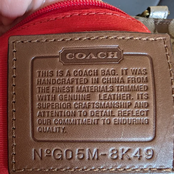 Coach Signature Jacquard Shoulder Bag - Picture 9 of 11